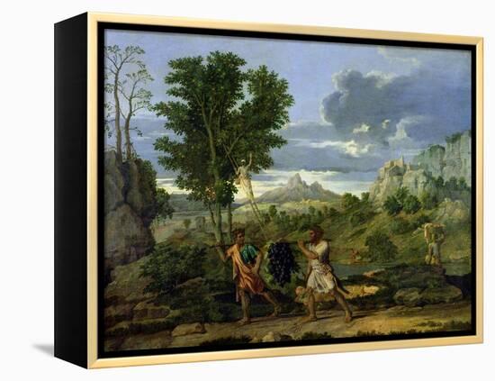 Autumn, or the Bunch of Grapes Taken from the Promised Land, 1660-64-Nicolas Poussin-Framed Premier Image Canvas