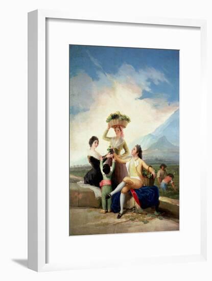 Autumn, or the Grape Harvest, 1786-87-Francisco de Goya-Framed Giclee Print