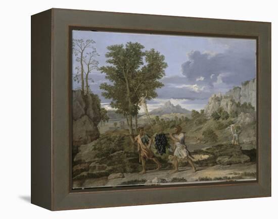 Autumn or the Grapes Brought from the Promised Land-Nicolas Poussin-Framed Premier Image Canvas