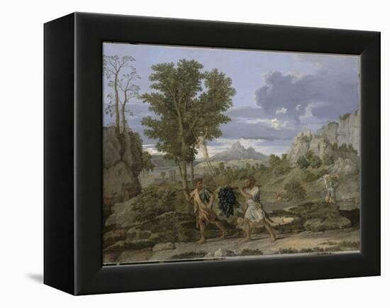 Autumn or the Grapes Brought from the Promised Land-Nicolas Poussin-Framed Premier Image Canvas
