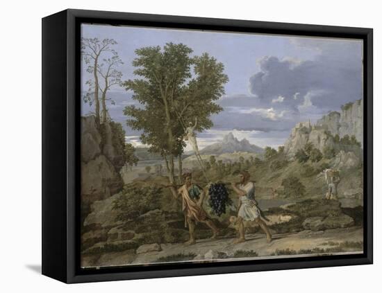 Autumn or the Grapes Brought from the Promised Land-Nicolas Poussin-Framed Premier Image Canvas
