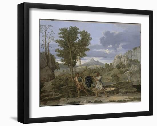 Autumn or the Grapes Brought from the Promised Land-Nicolas Poussin-Framed Giclee Print
