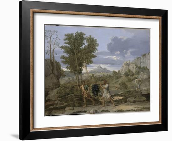 Autumn or the Grapes Brought from the Promised Land-Nicolas Poussin-Framed Giclee Print