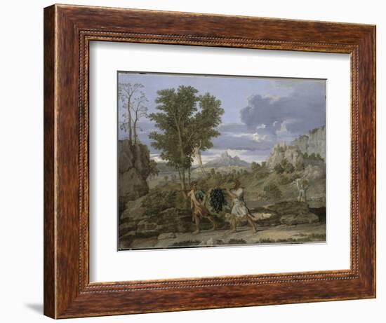 Autumn or the Grapes Brought from the Promised Land-Nicolas Poussin-Framed Giclee Print