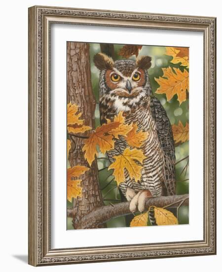 Autumn Owl-William Vanderdasson-Framed Giclee Print