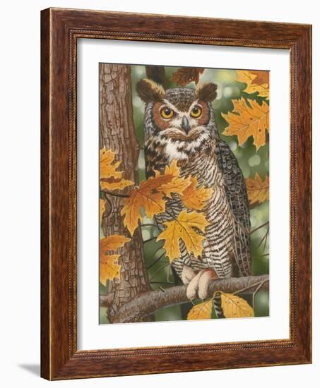 Autumn Owl-William Vanderdasson-Framed Giclee Print