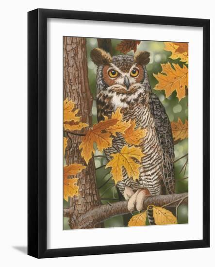 Autumn Owl-William Vanderdasson-Framed Giclee Print