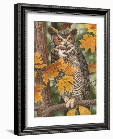 Autumn Owl-William Vanderdasson-Framed Giclee Print