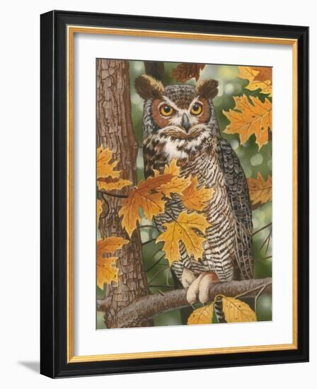 Autumn Owl-William Vanderdasson-Framed Giclee Print