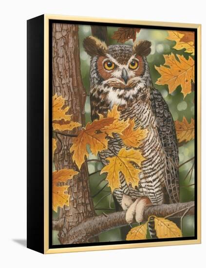 Autumn Owl-William Vanderdasson-Framed Premier Image Canvas