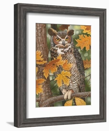 Autumn Owl-William Vanderdasson-Framed Giclee Print