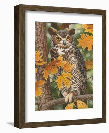 Autumn Owl-William Vanderdasson-Framed Giclee Print