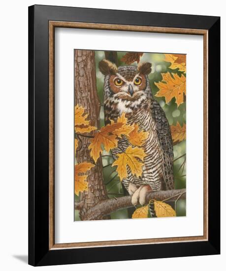 Autumn Owl-William Vanderdasson-Framed Giclee Print