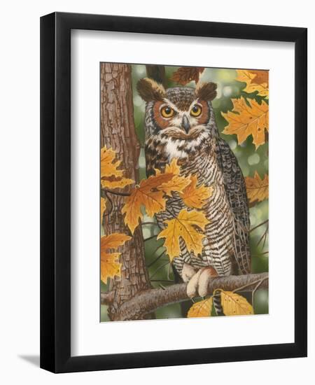 Autumn Owl-William Vanderdasson-Framed Giclee Print