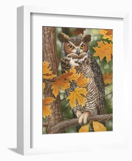 Autumn Owl-William Vanderdasson-Framed Giclee Print