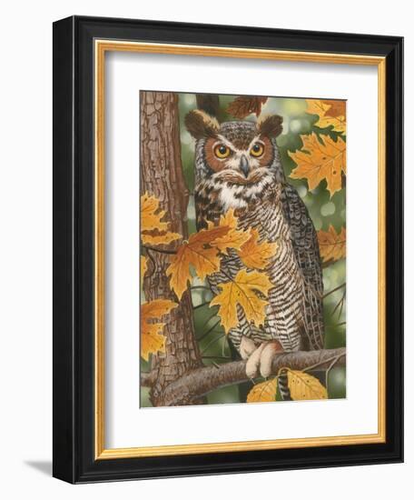 Autumn Owl-William Vanderdasson-Framed Giclee Print