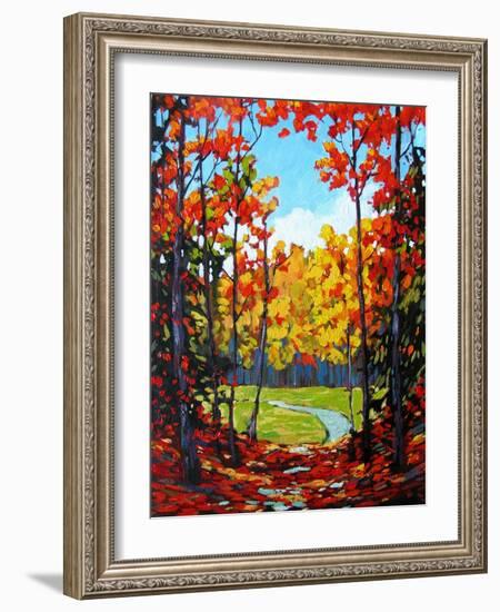 Autumn Path in Old Kinderhook III-Patty Baker-Framed Art Print