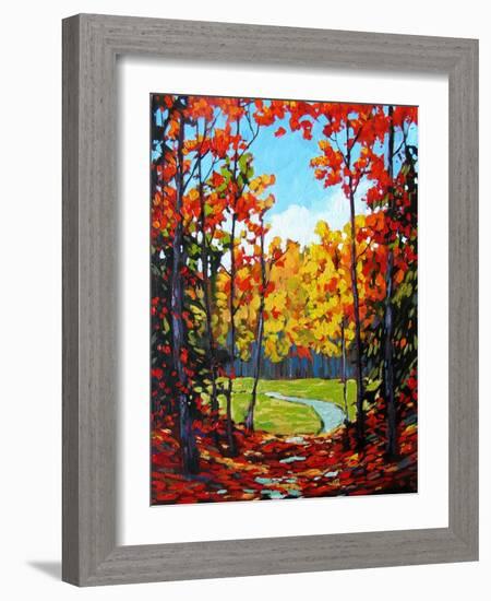 Autumn Path in Old Kinderhook III-Patty Baker-Framed Art Print