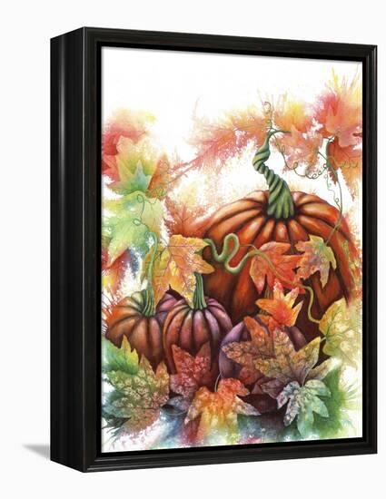 Autumn Pumpkins-Michelle Faber-Framed Premier Image Canvas