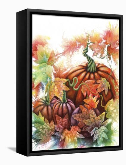 Autumn Pumpkins-Michelle Faber-Framed Premier Image Canvas