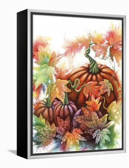 Autumn Pumpkins-Michelle Faber-Framed Premier Image Canvas