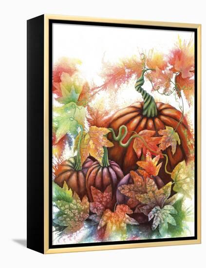 Autumn Pumpkins-Michelle Faber-Framed Premier Image Canvas