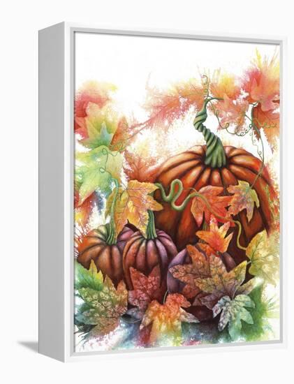 Autumn Pumpkins-Michelle Faber-Framed Premier Image Canvas