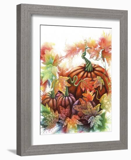 Autumn Pumpkins-Michelle Faber-Framed Giclee Print