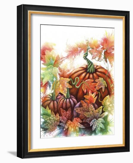 Autumn Pumpkins-Michelle Faber-Framed Giclee Print