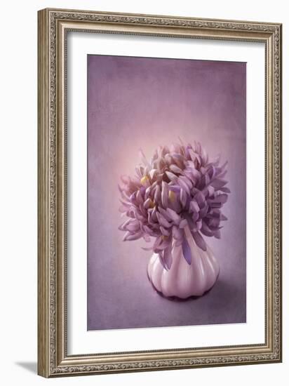 Autumn Purple Flower in a Vase-egal-Framed Art Print