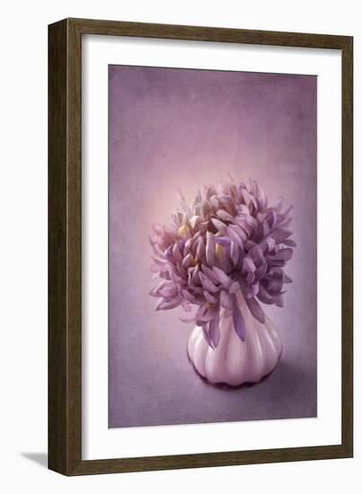 Autumn Purple Flower in a Vase-egal-Framed Art Print