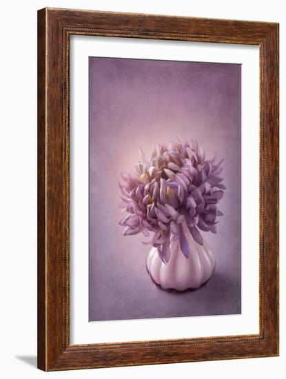 Autumn Purple Flower in a Vase-egal-Framed Art Print