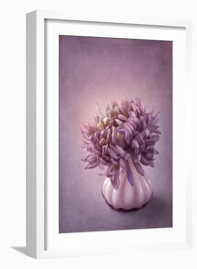 Autumn Purple Flower in a Vase-egal-Framed Art Print