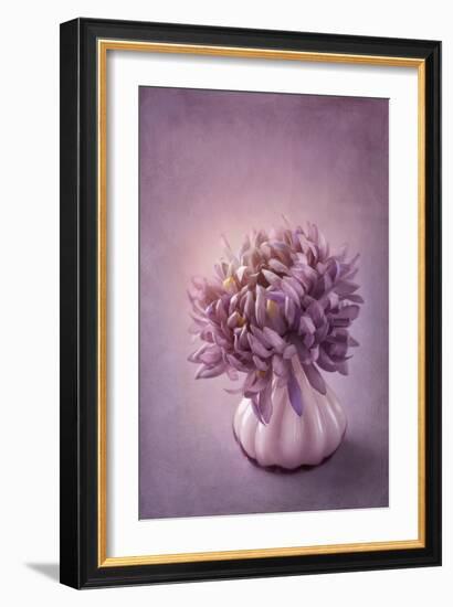 Autumn Purple Flower in a Vase-egal-Framed Art Print