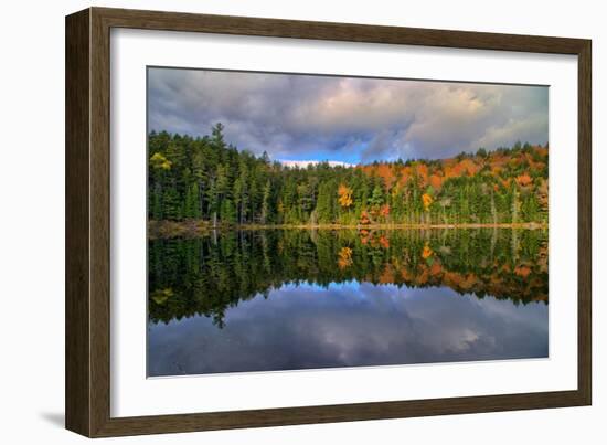 Autumn Reflections at White Mountains Lake, New Hampshire-Vincent James-Framed Photographic Print