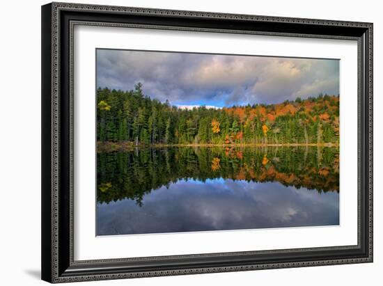 Autumn Reflections at White Mountains Lake, New Hampshire-Vincent James-Framed Photographic Print