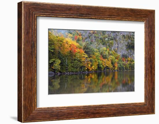 Autumn, Reflections, Echo Lake, Acadia National Park, Maine, Usa-Michel Hersen-Framed Photographic Print
