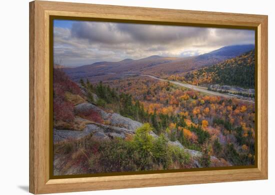 Autumn Road Through the White Mountains, New Hampshire-Vincent James-Framed Premier Image Canvas