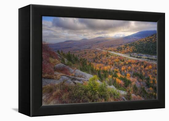 Autumn Road Through the White Mountains, New Hampshire-Vincent James-Framed Premier Image Canvas