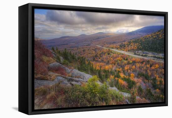 Autumn Road Through the White Mountains, New Hampshire-Vincent James-Framed Premier Image Canvas