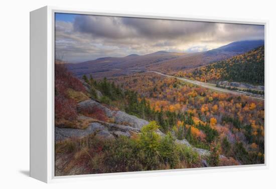 Autumn Road Through the White Mountains, New Hampshire-Vincent James-Framed Premier Image Canvas