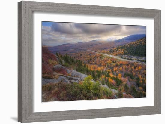 Autumn Road Through the White Mountains, New Hampshire-Vincent James-Framed Photographic Print