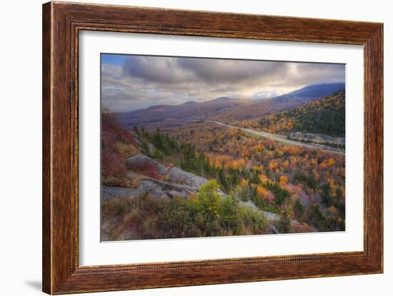 Autumn Road Through the White Mountains, New Hampshire-Vincent James-Framed Photographic Print