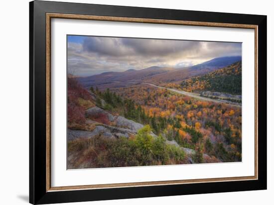 Autumn Road Through the White Mountains, New Hampshire-Vincent James-Framed Photographic Print