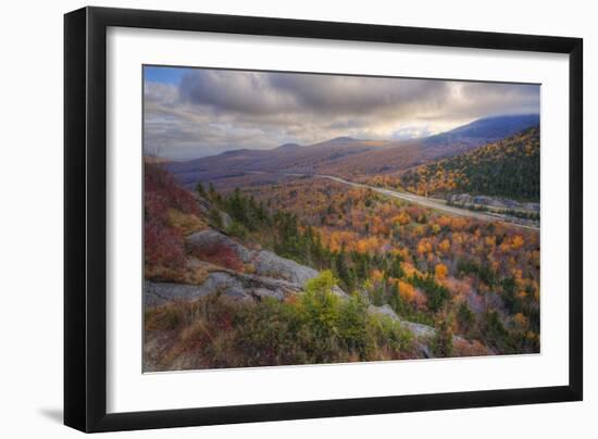 Autumn Road Through the White Mountains, New Hampshire-Vincent James-Framed Photographic Print