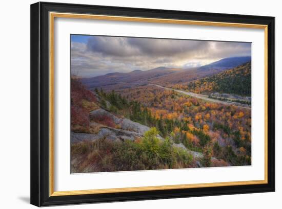 Autumn Road Through the White Mountains, New Hampshire-Vincent James-Framed Photographic Print