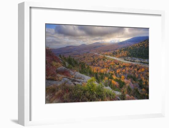 Autumn Road Through the White Mountains, New Hampshire-Vincent James-Framed Photographic Print