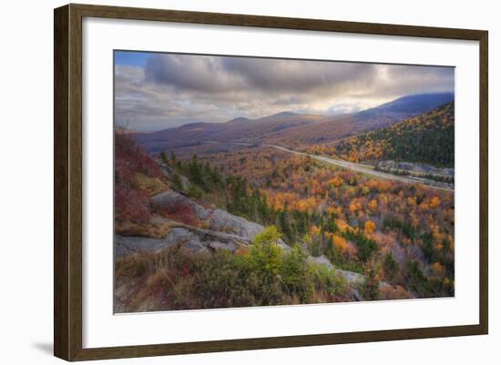 Autumn Road Through the White Mountains, New Hampshire-Vincent James-Framed Photographic Print