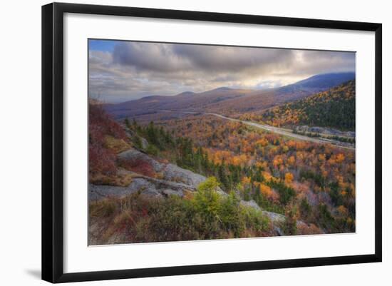 Autumn Road Through the White Mountains, New Hampshire-Vincent James-Framed Photographic Print