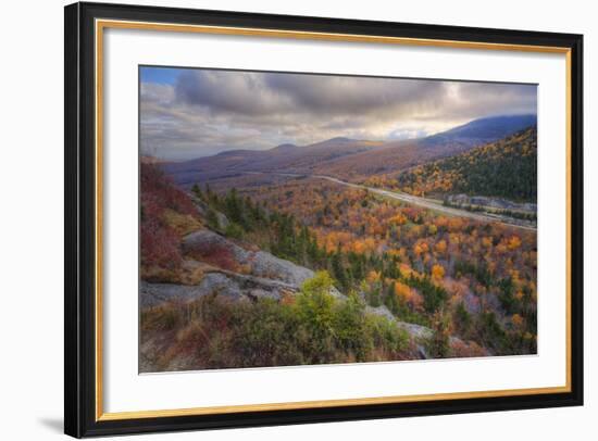 Autumn Road Through the White Mountains, New Hampshire-Vincent James-Framed Photographic Print